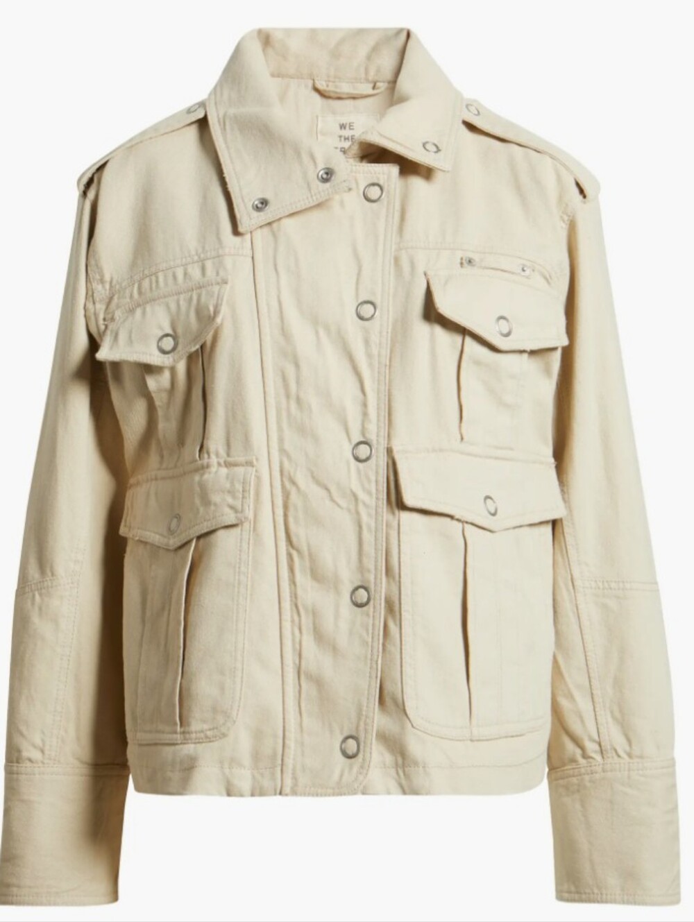 Free People Morning Oat Ivory Utility Jacket - Size XS (Oversized)